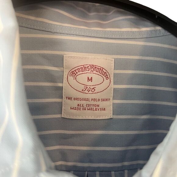 Brooks Brothers 346 The Original Polo Shirt Long Sleeve Button Down Shirt Medium - Picture 5 of 6